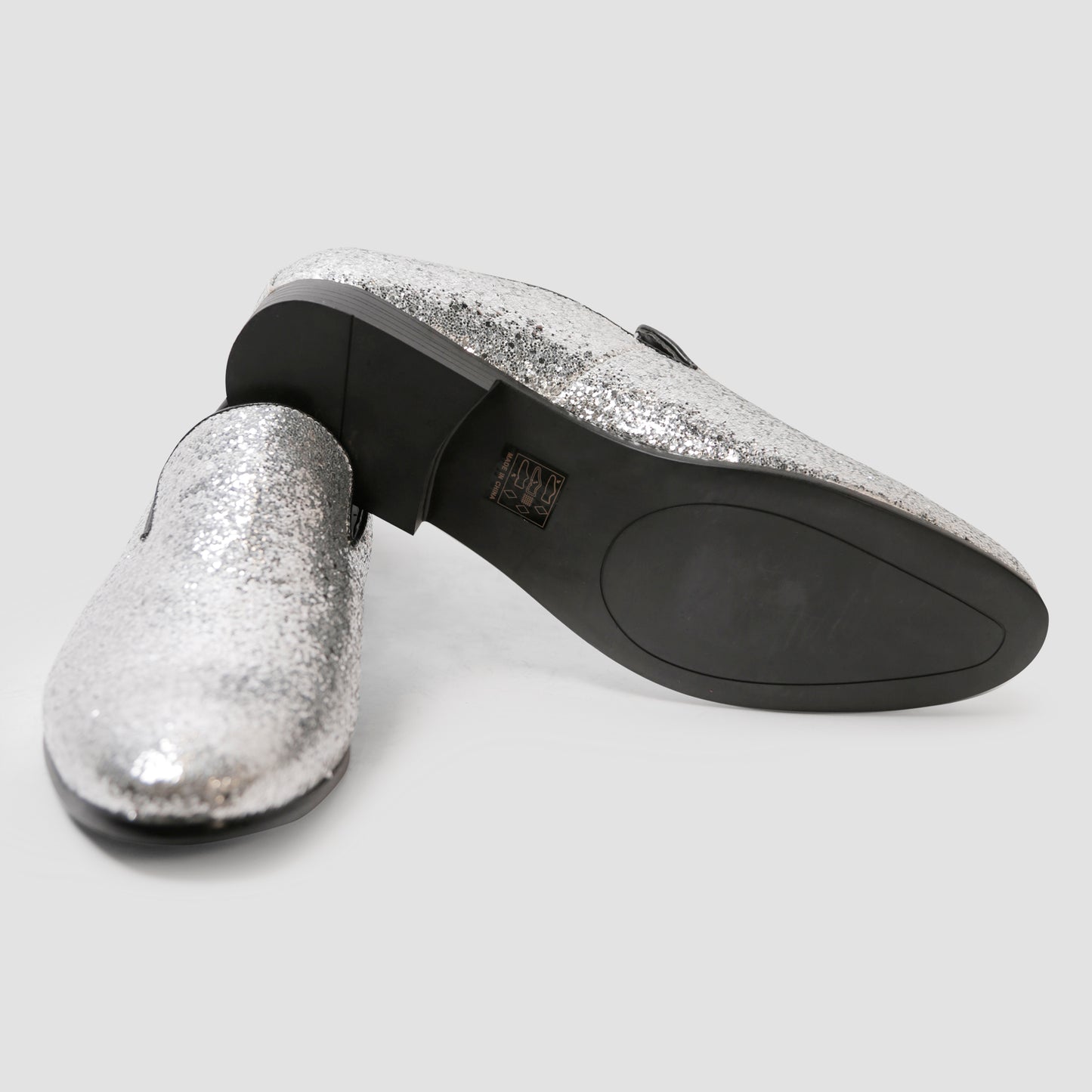 Silver Sparkle Loafers
