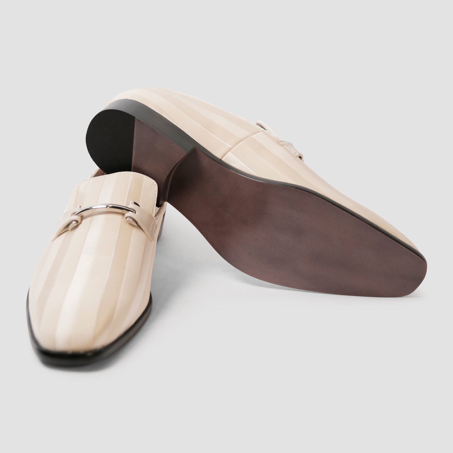Ivory Stripe Loafers