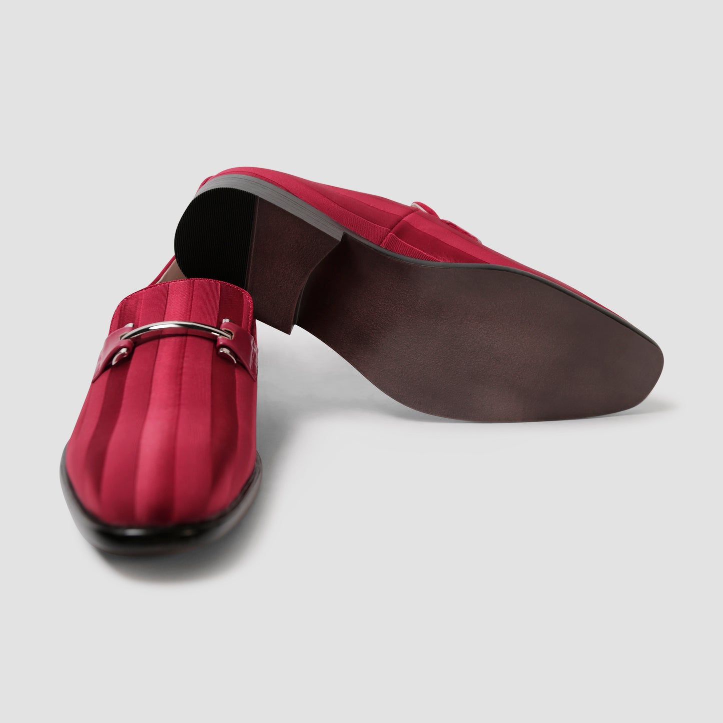 Fire Red Stripe Loafers