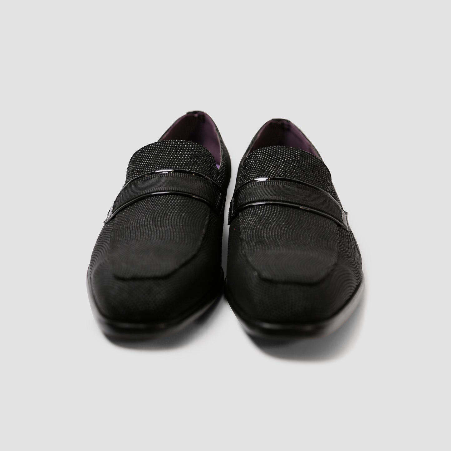 Black Weave Loafers