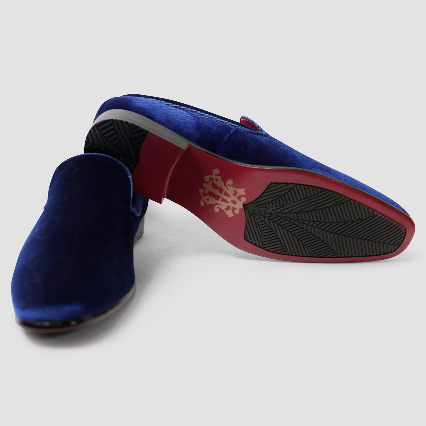 Royal Blue Velvet Loafers