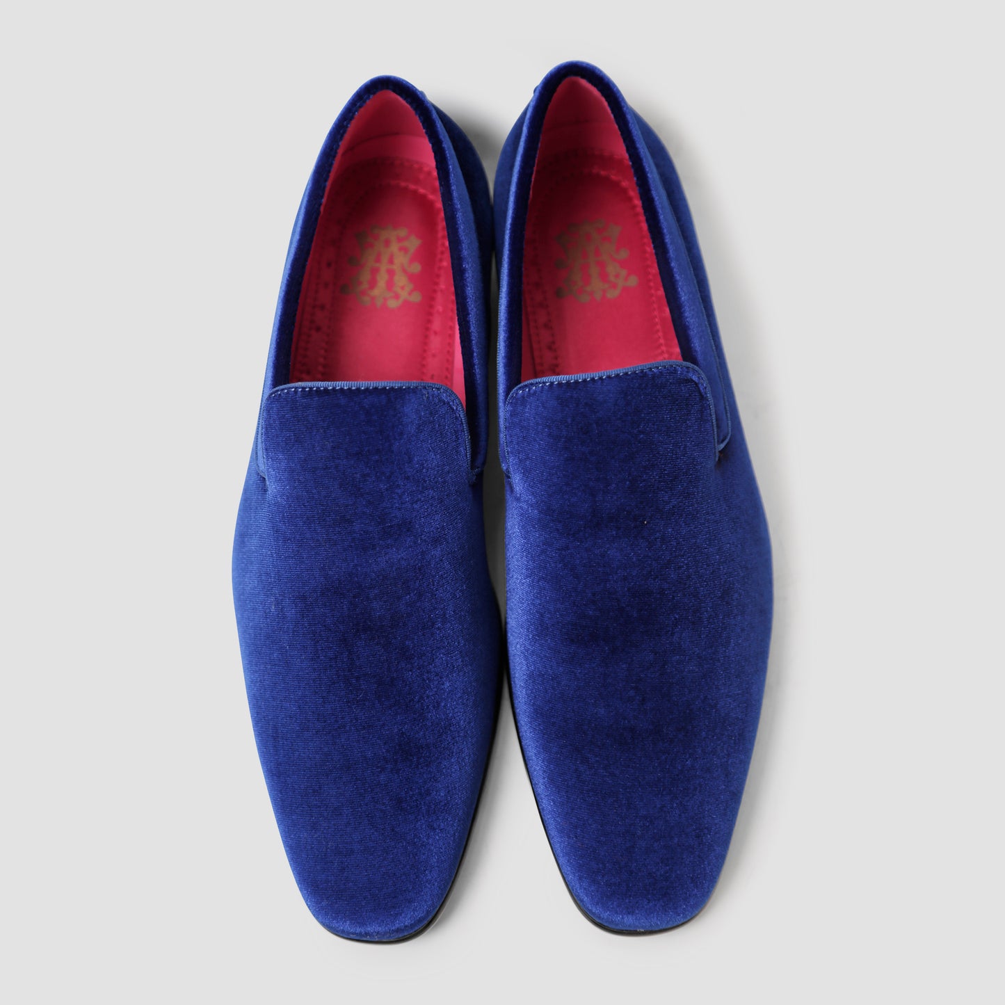 Royal Blue Velvet Loafers