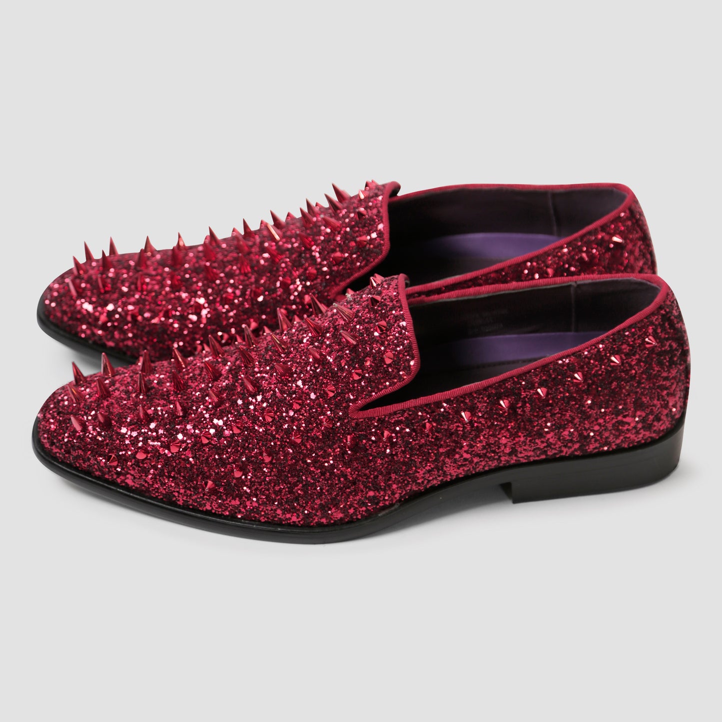 Fire Red Glitter Loafers