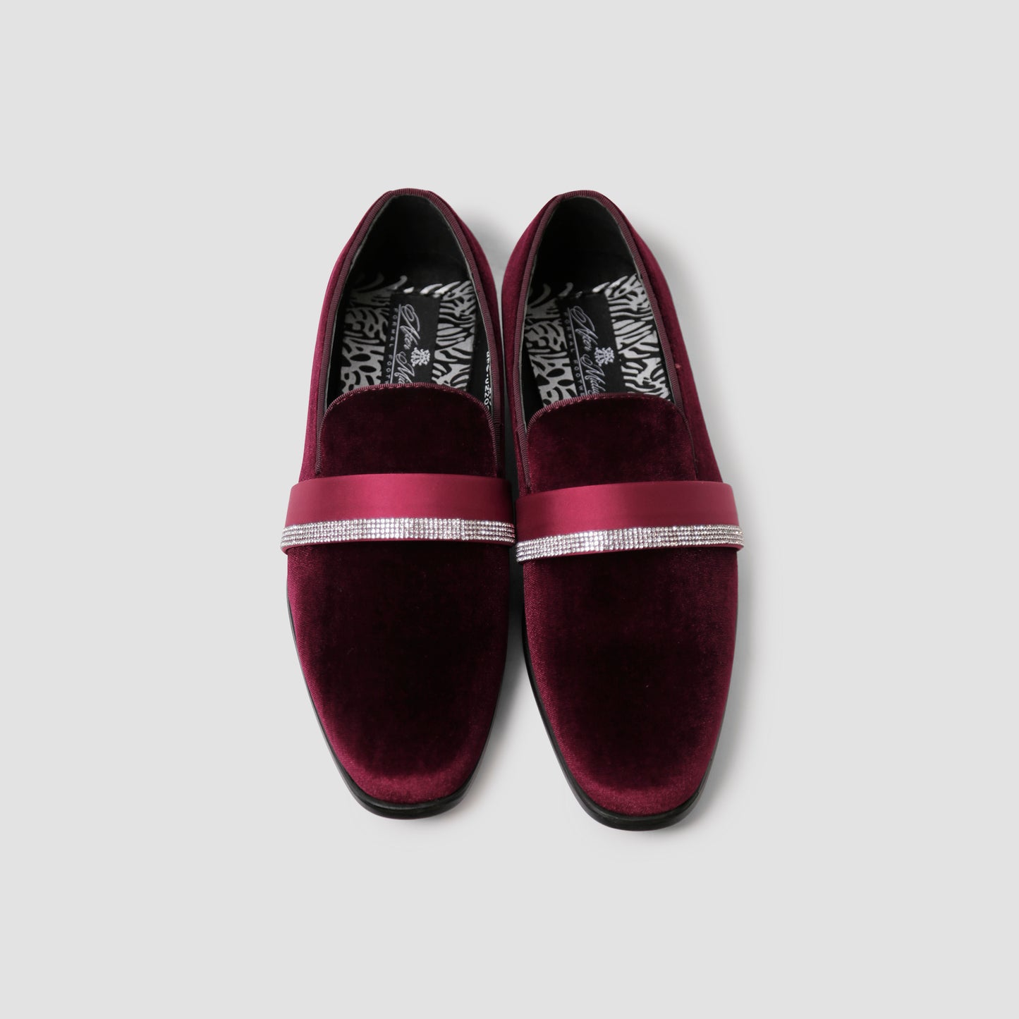 Burgundy Velvet Loafers