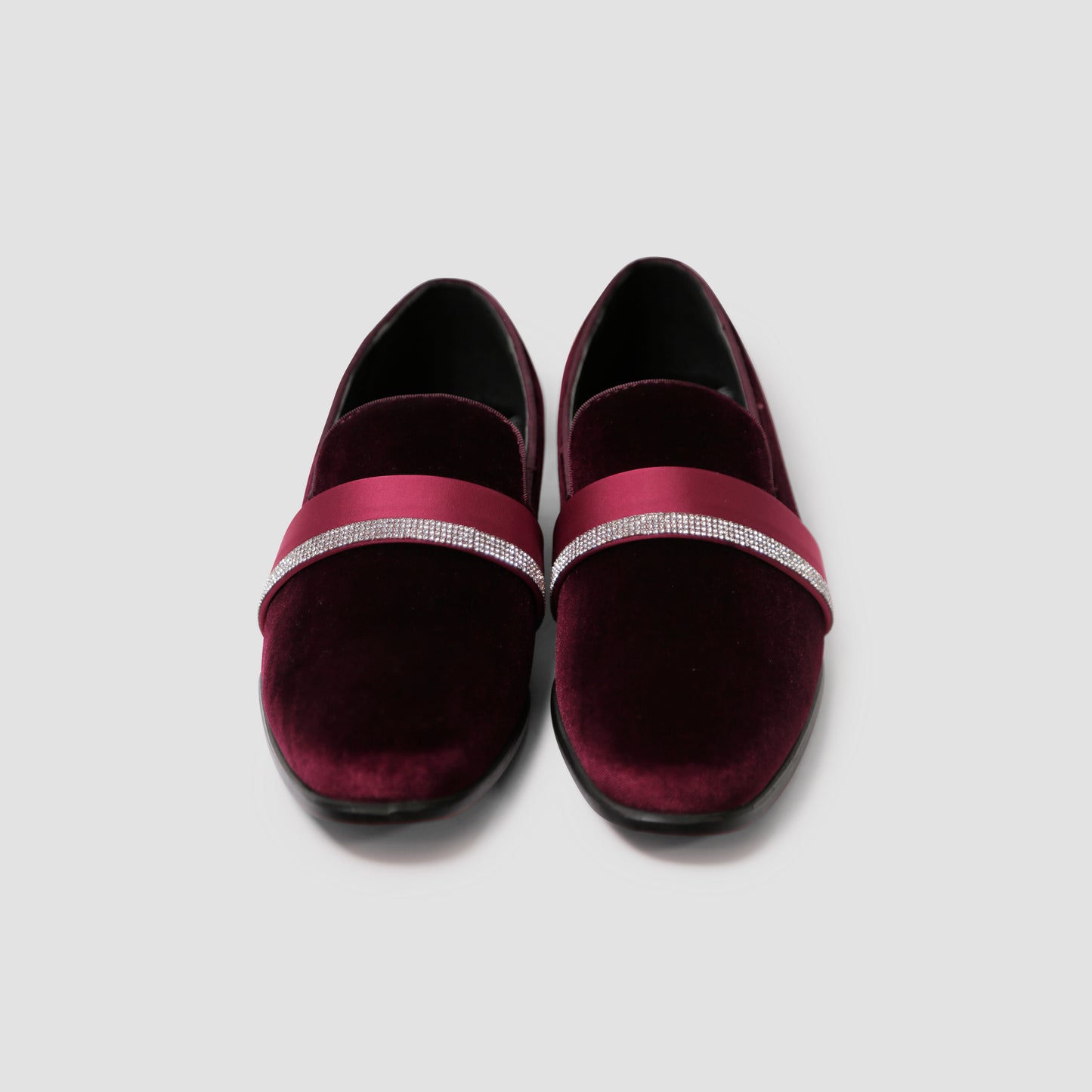 Burgundy Velvet Loafers