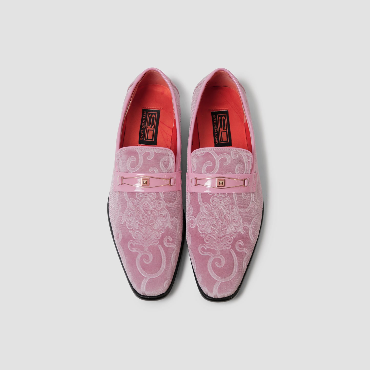 Pink Embossed Loafers