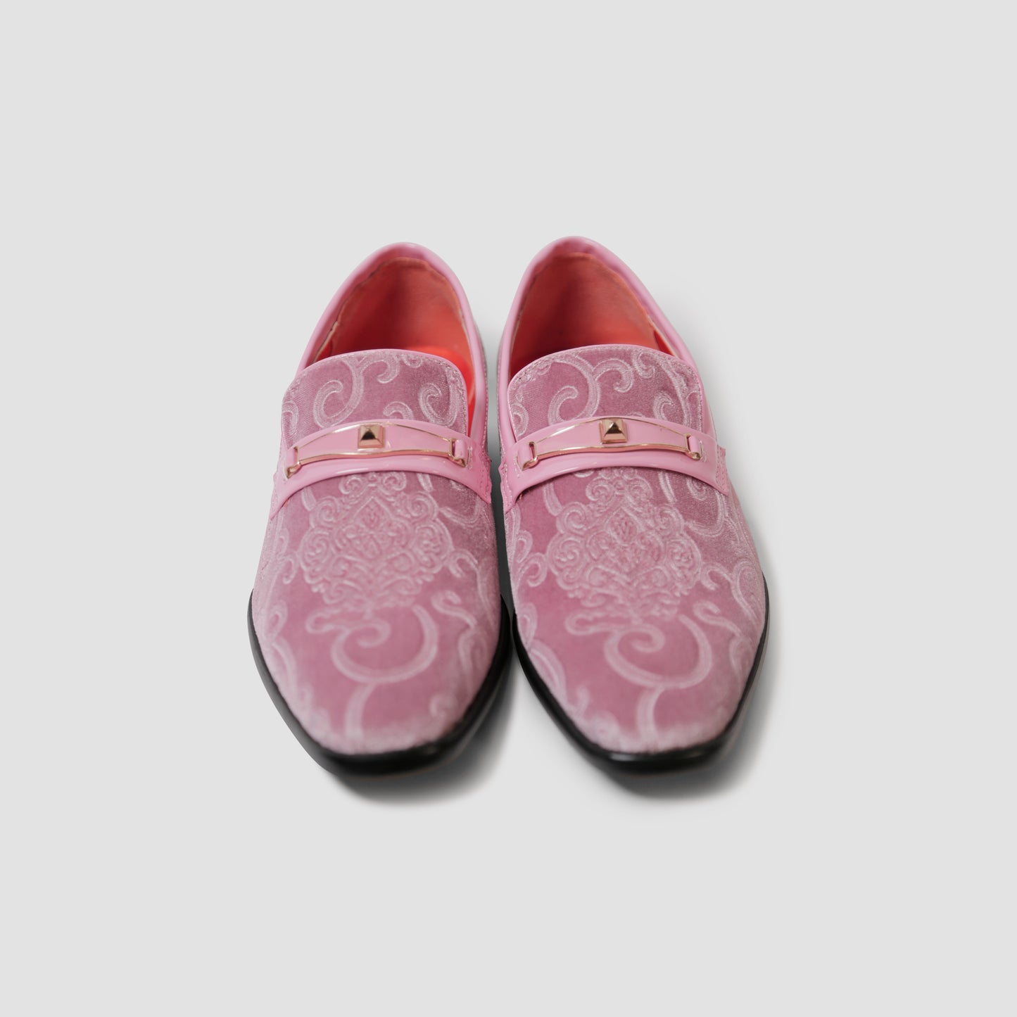 Pink Embossed Loafers