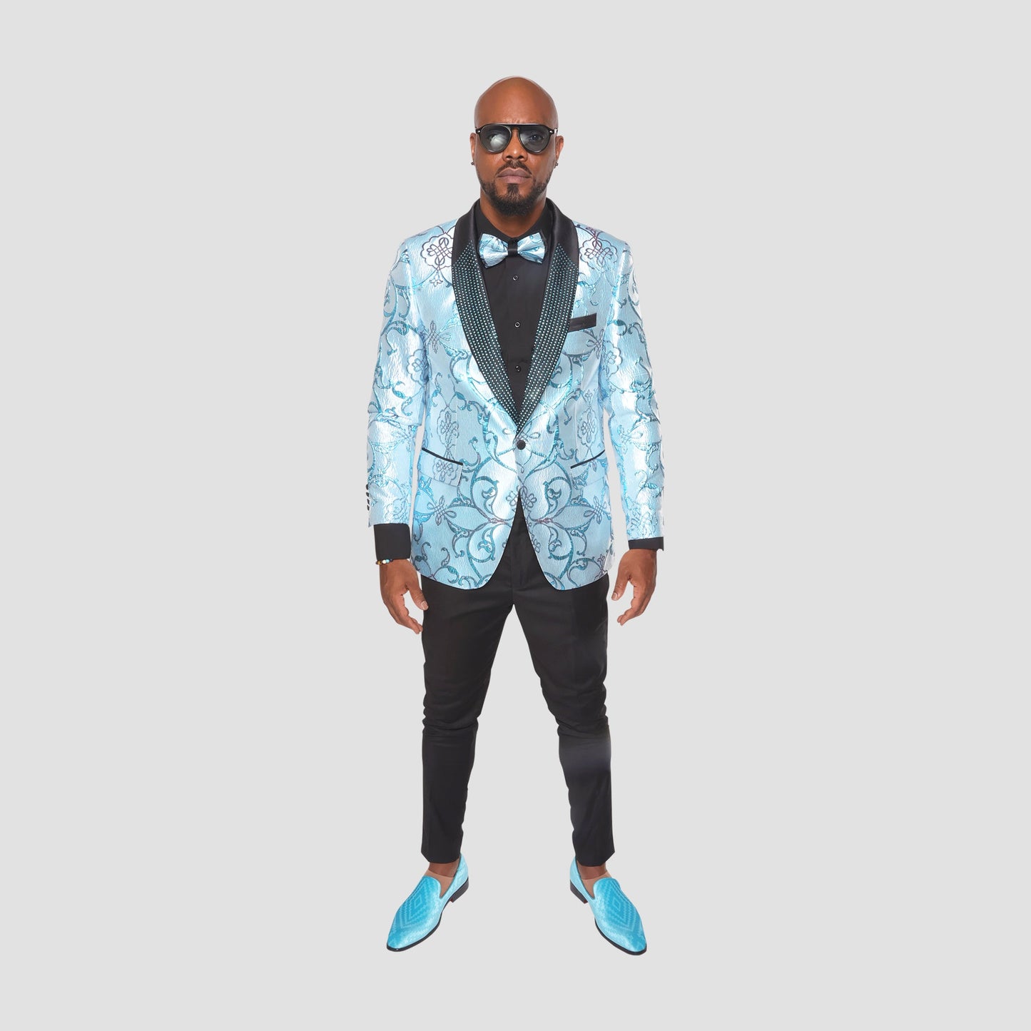 Aqua Jacquard Tuxedo