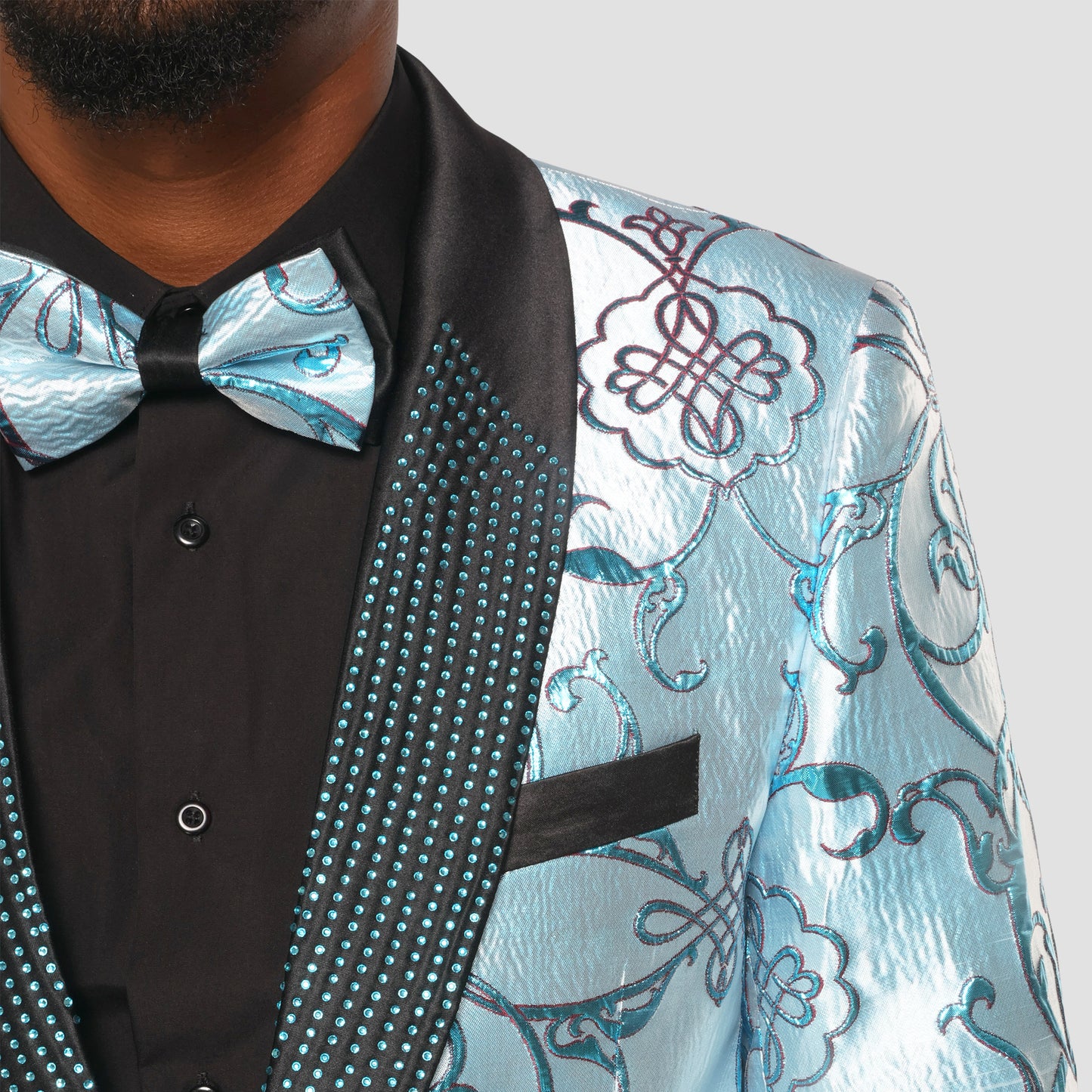 Aqua Jacquard Tuxedo