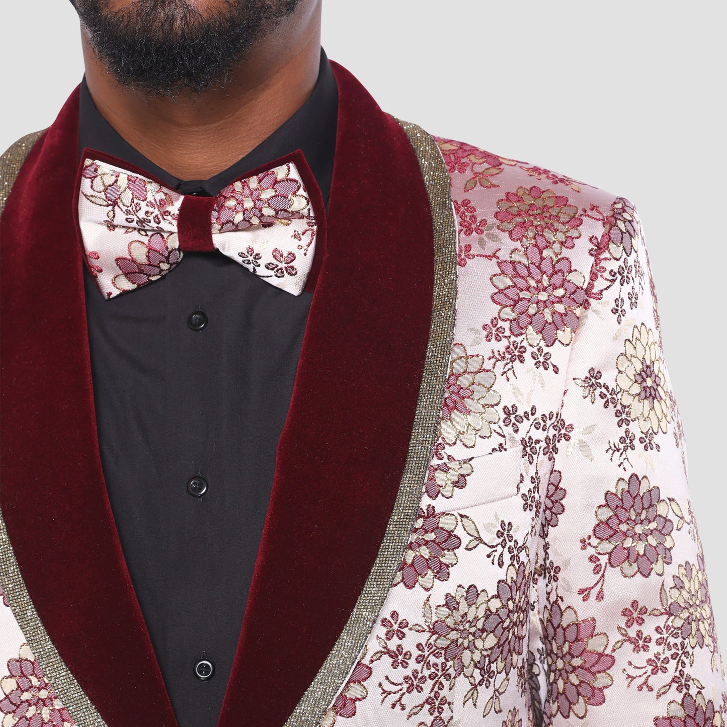 Burgundy Floral Jacket