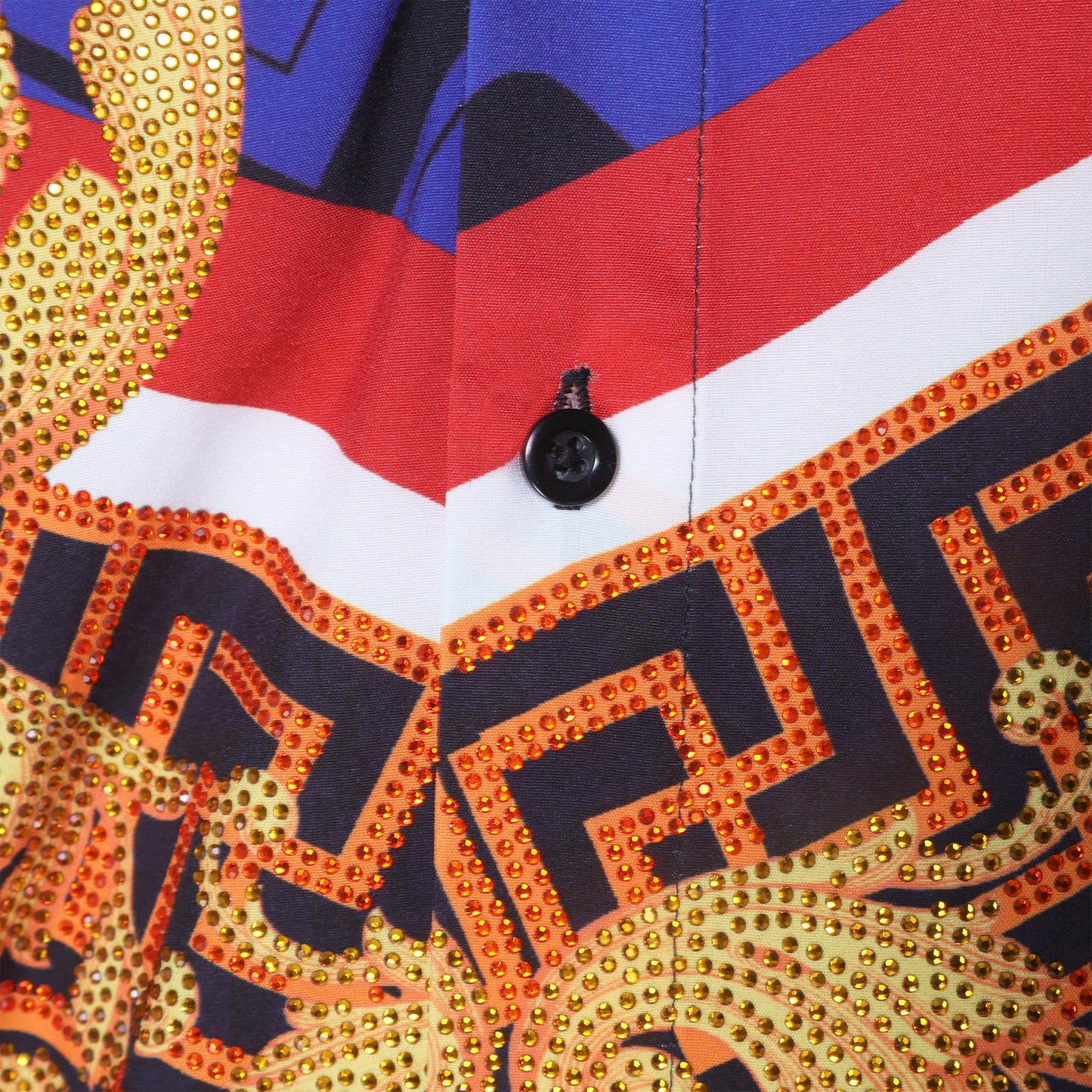 Black Baroque Print Shirt