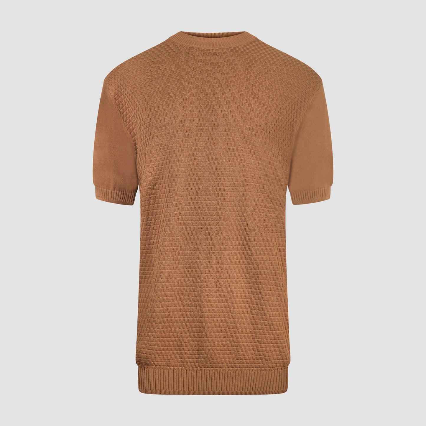 Caramel Waffle Weave Tee