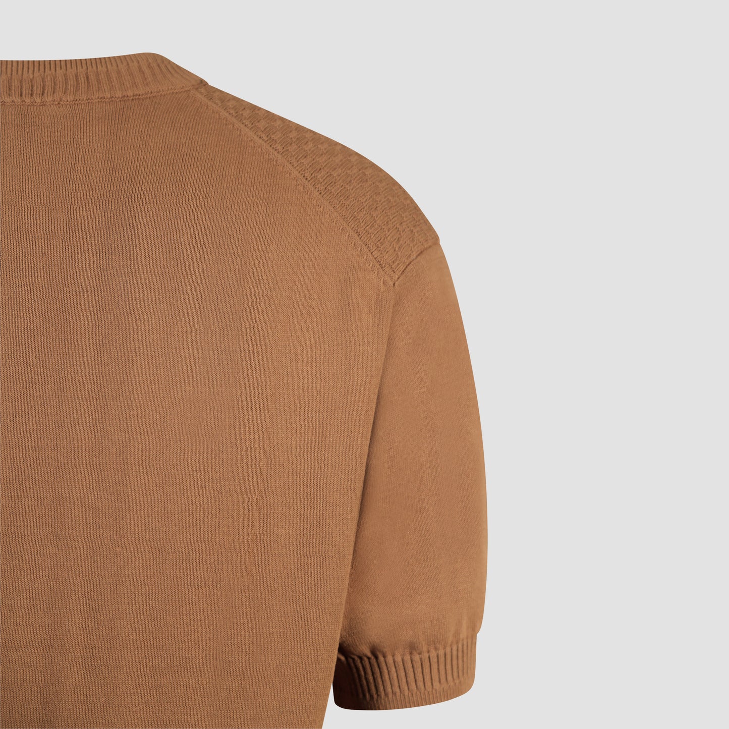 Caramel Waffle Weave Tee