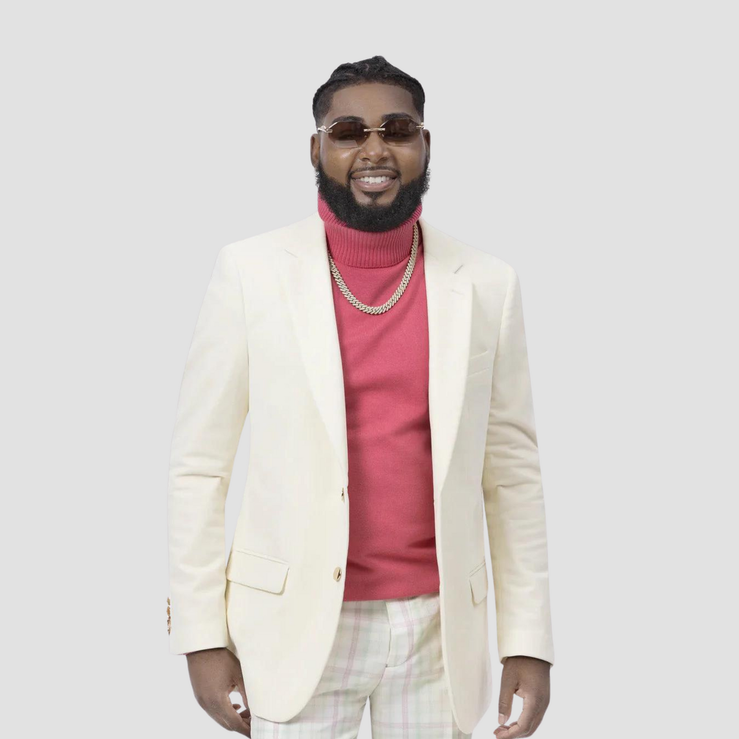 Cream Velvet Blazer