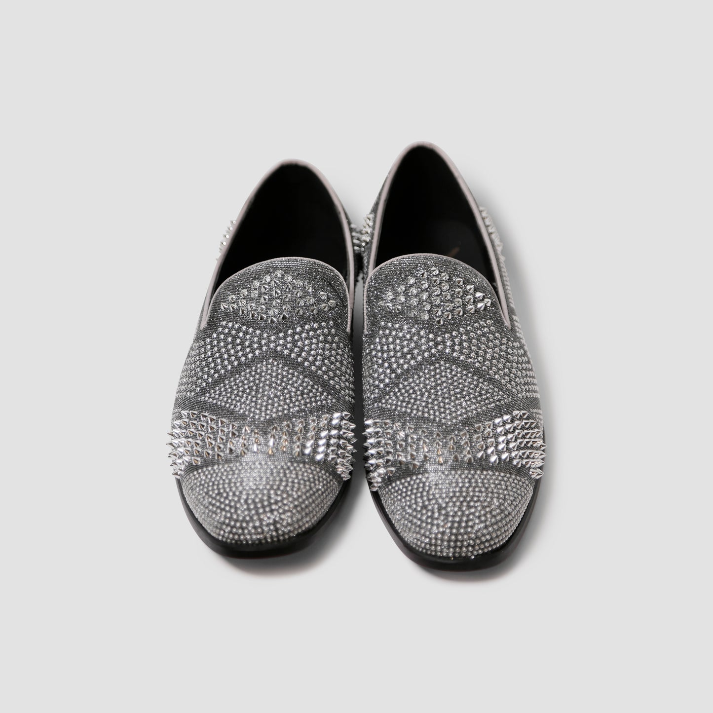 Crystal Silver Loafers