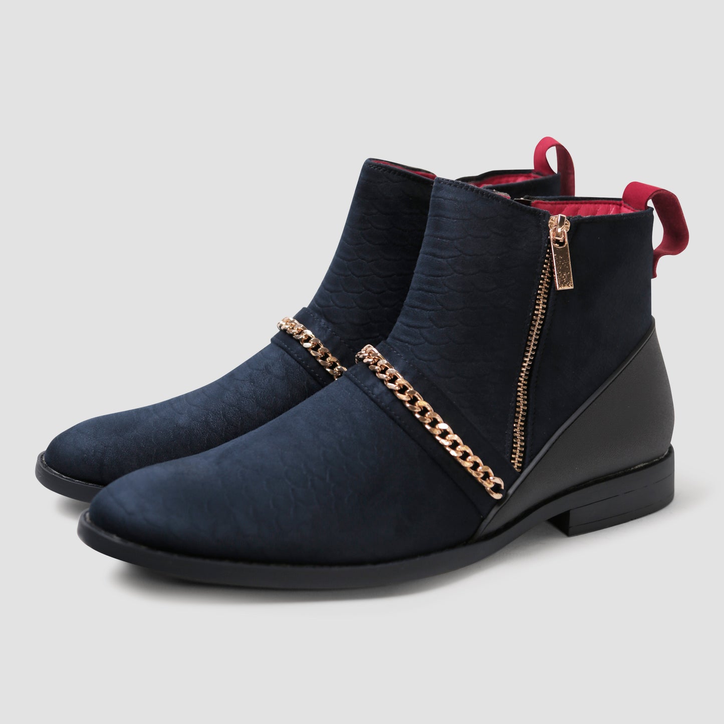 Sapphire Elegance Ankle Boots