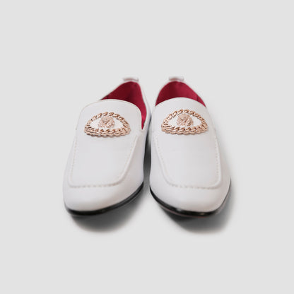 Luxe White Loafers