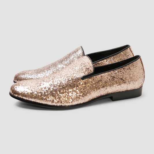 Golden Sparkle Loafers