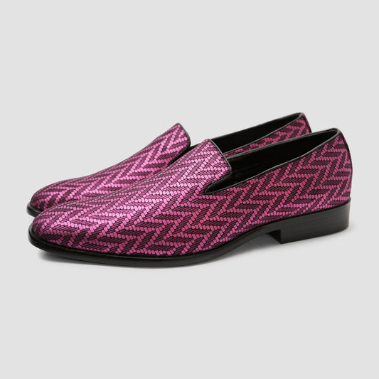 Magenta Matrix Loafers