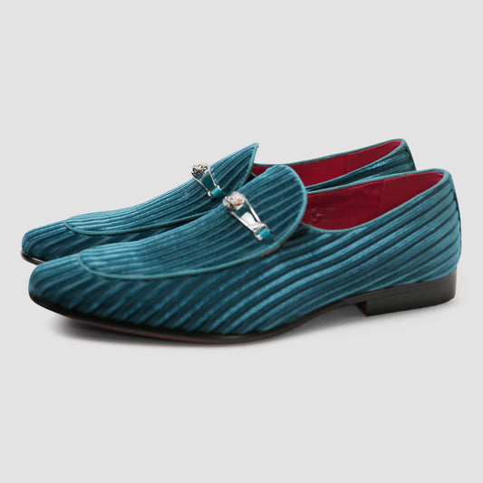 Teal Tiger Loafers