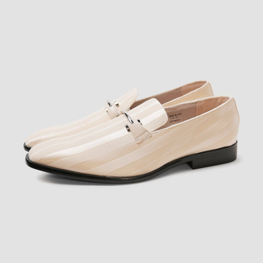 Ivory Stripe Loafers