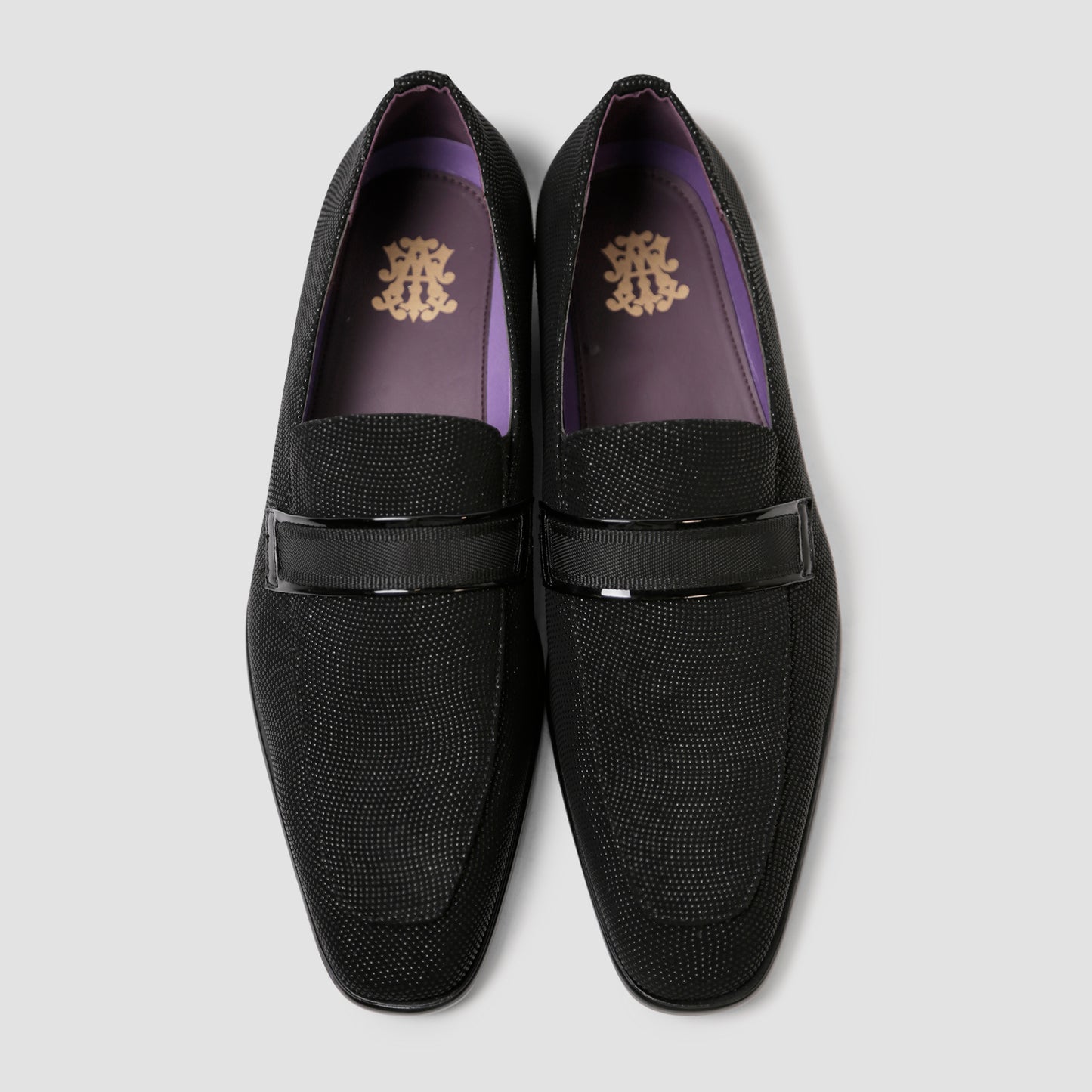 Black Weave Loafers