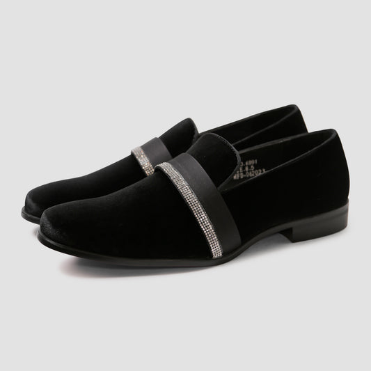 Black Velvet Elegance Loafers