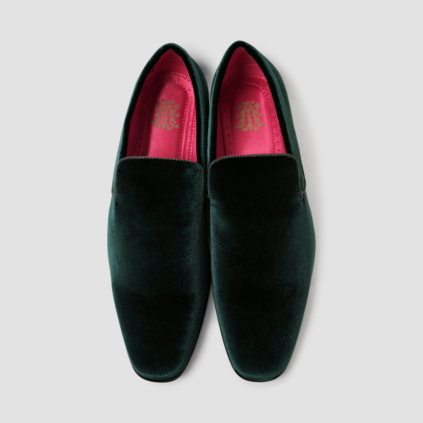 Green Velvet Loafers