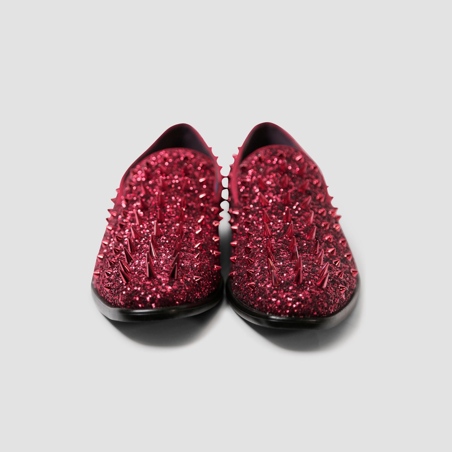 Fire Red Glitter Loafers