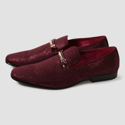 Burgundy Shine Loafers