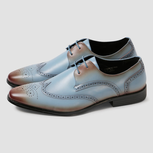 Blue & Tan Oxford Shoes