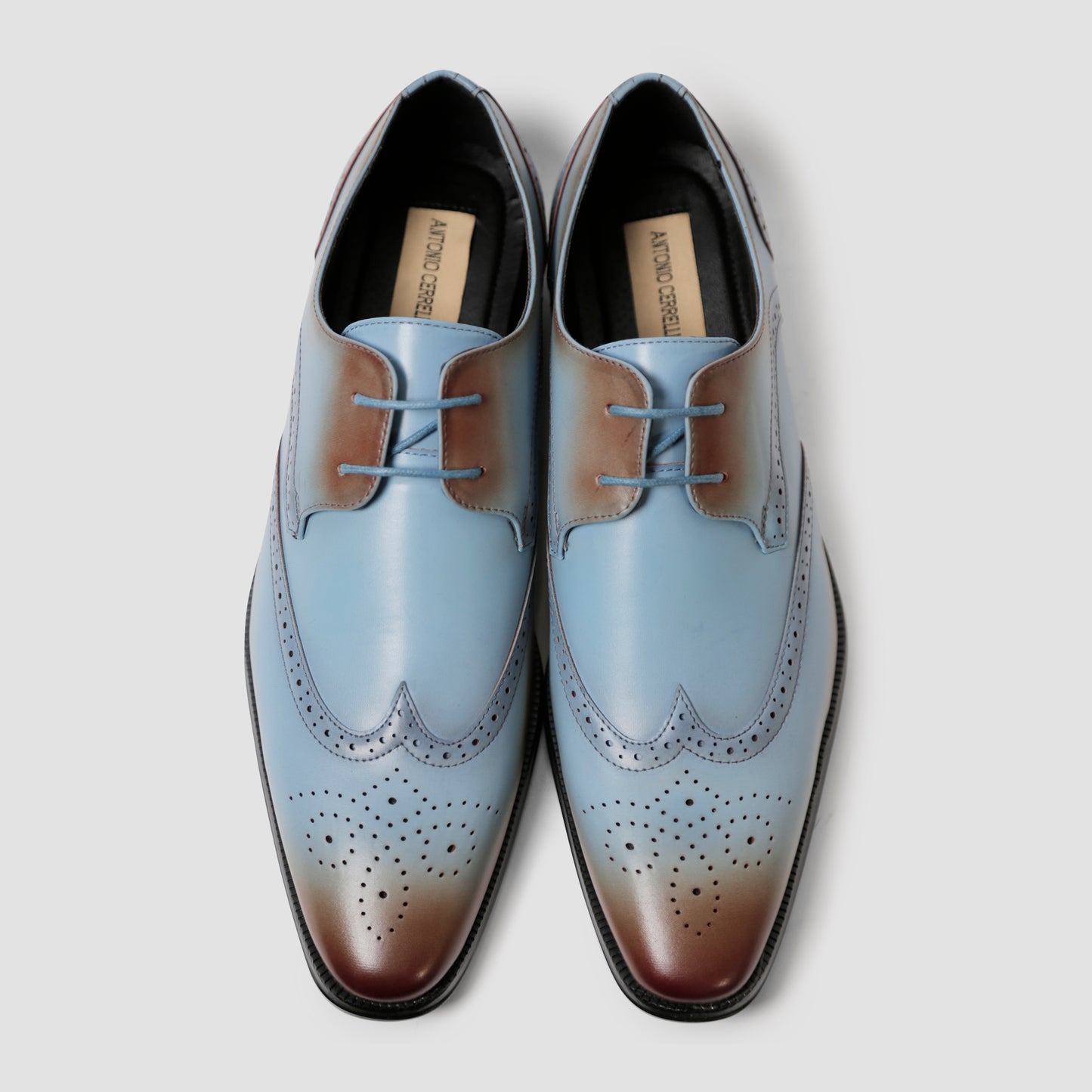 Blue & Tan Oxford Shoes