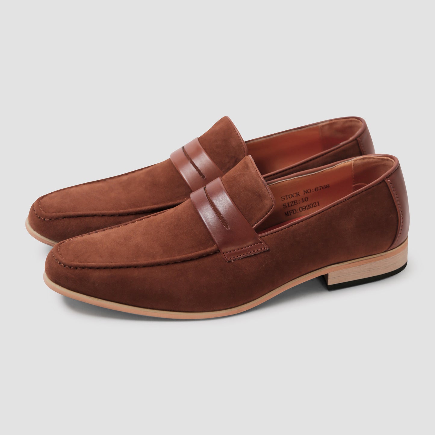 Tan Suede Penny Loafers