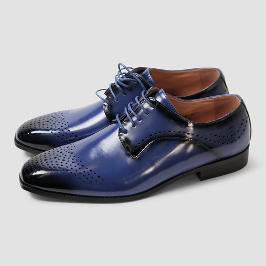 Royal Blue Brogue Oxfords