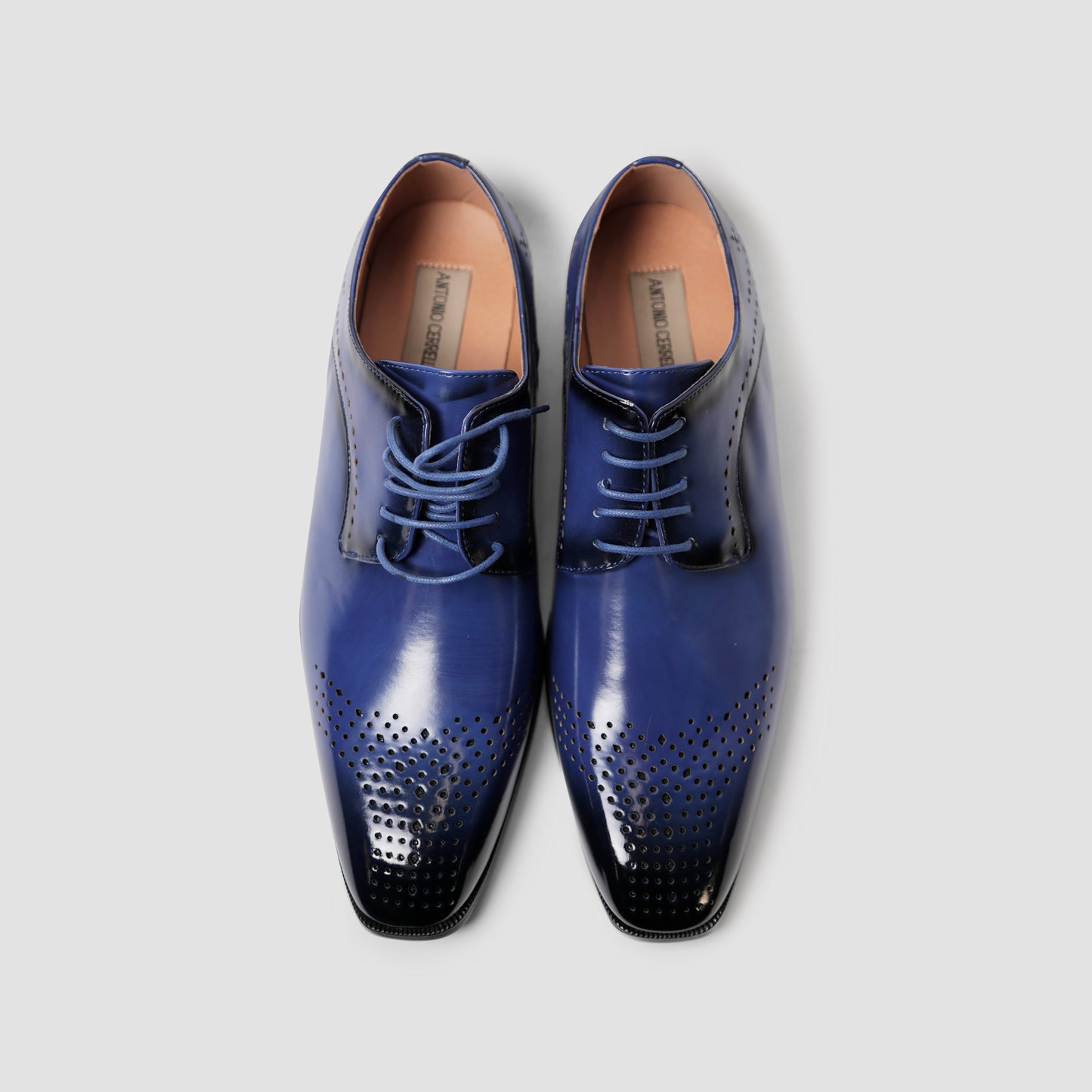 Royal Blue Brogue Oxfords