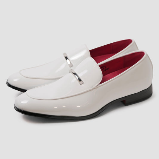 White Patent Loafers