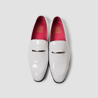 White Patent Loafers