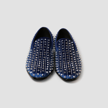 Royal Blue Spiked Loafers