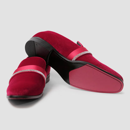 Red Velvet Loafers