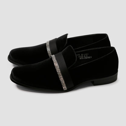 Black Velvet Loafers