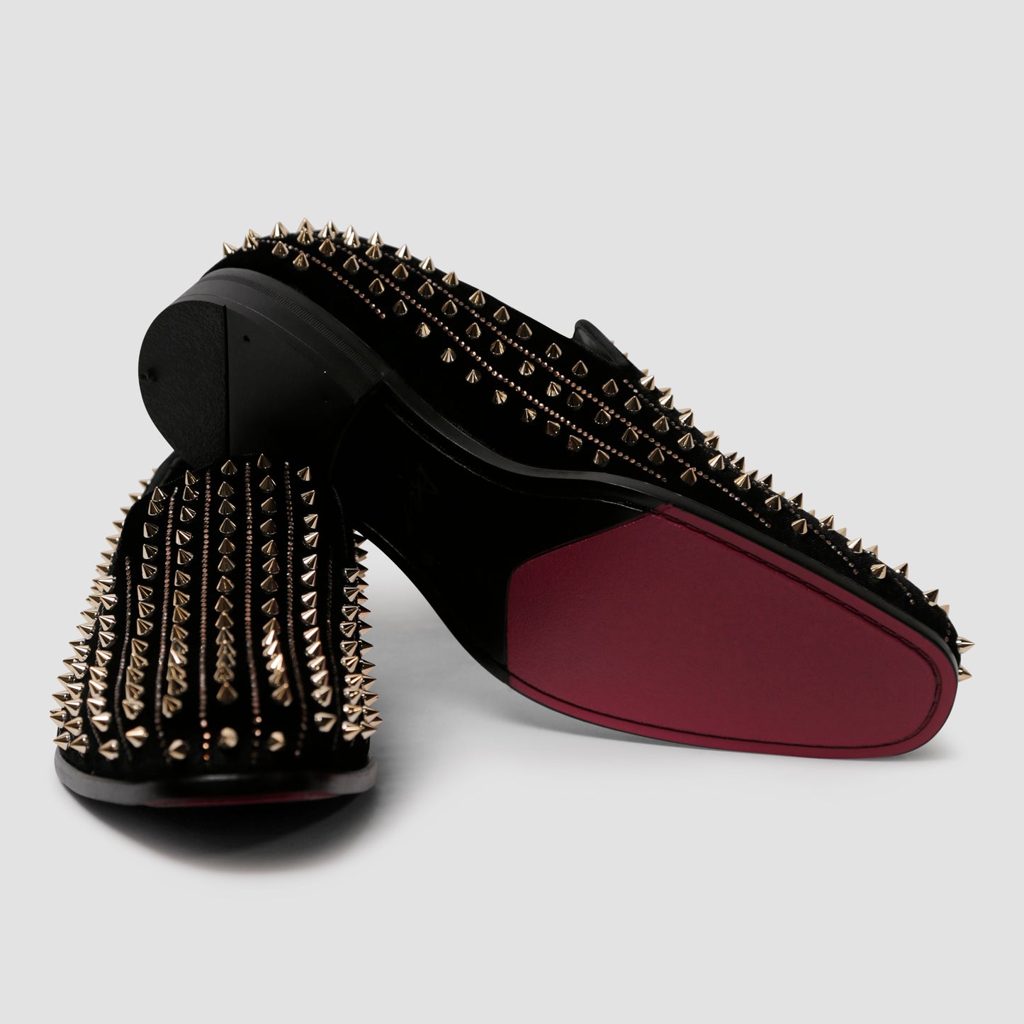 Noir Spiked Loafers