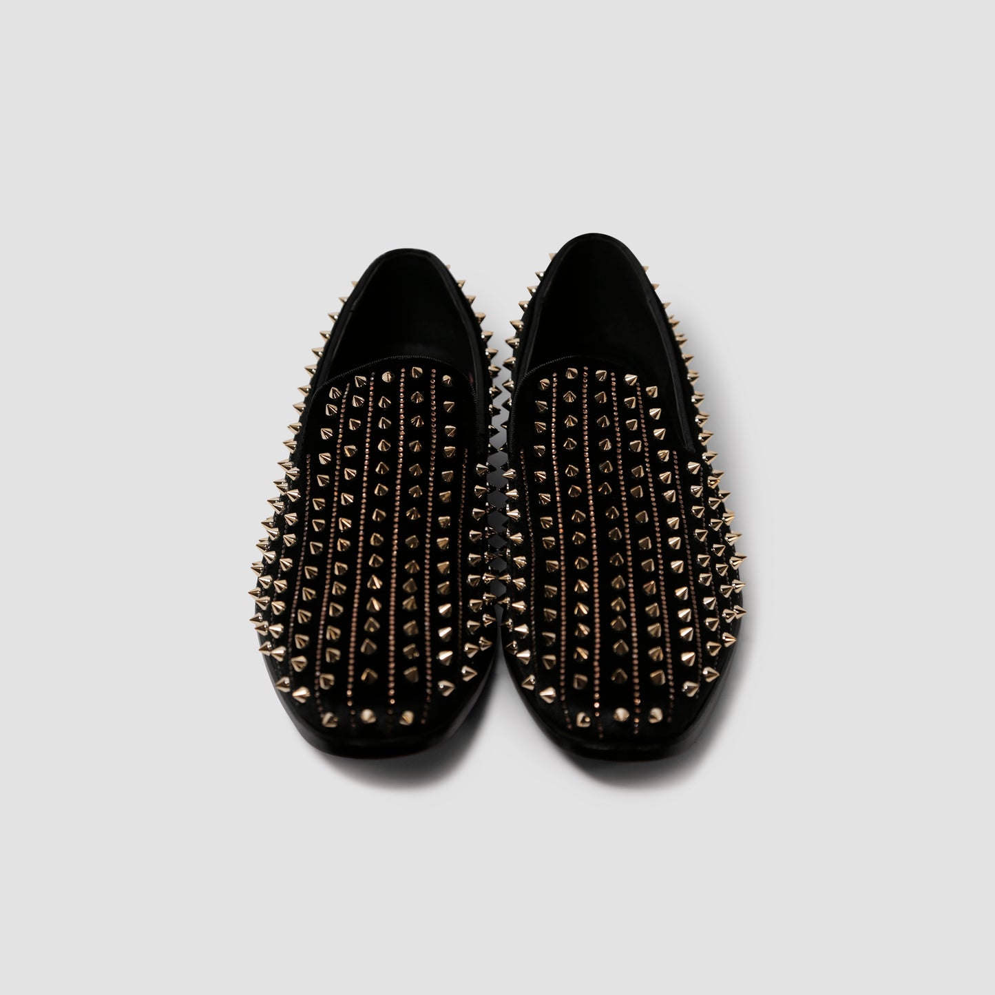 Noir Spiked Loafers