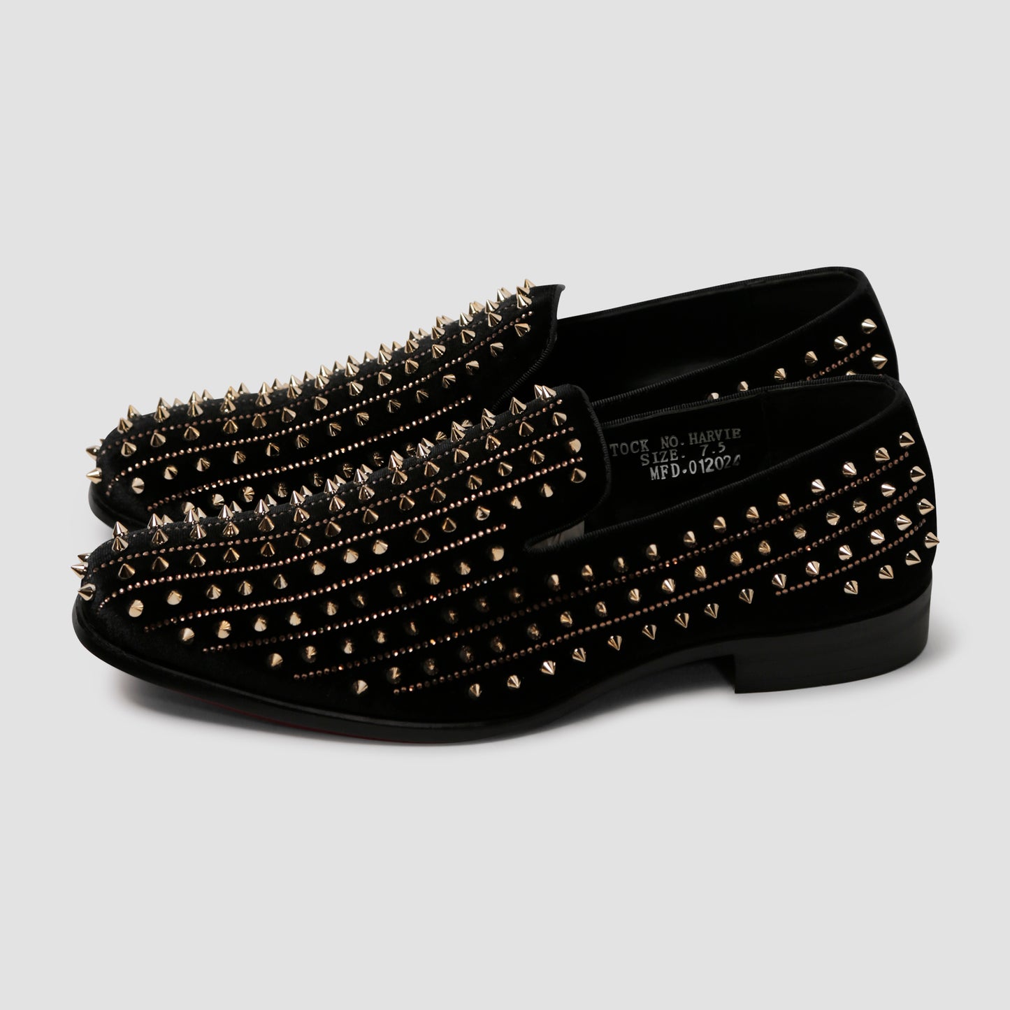 Noir Spiked Loafers