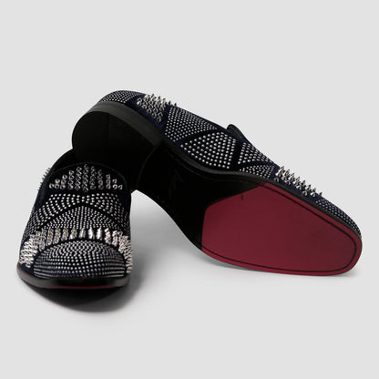 Midnight Studded Loafers