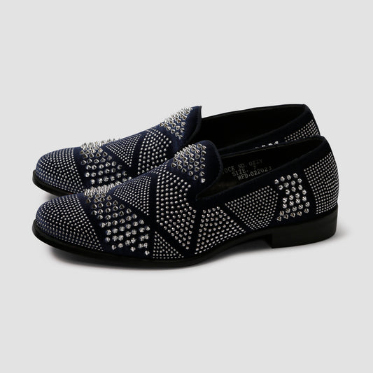 Midnight Studded Loafers