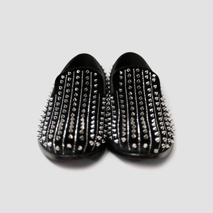 Black Spiked Loafers