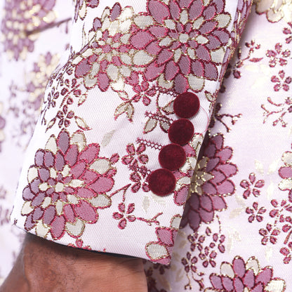 Burgundy Floral Jacket