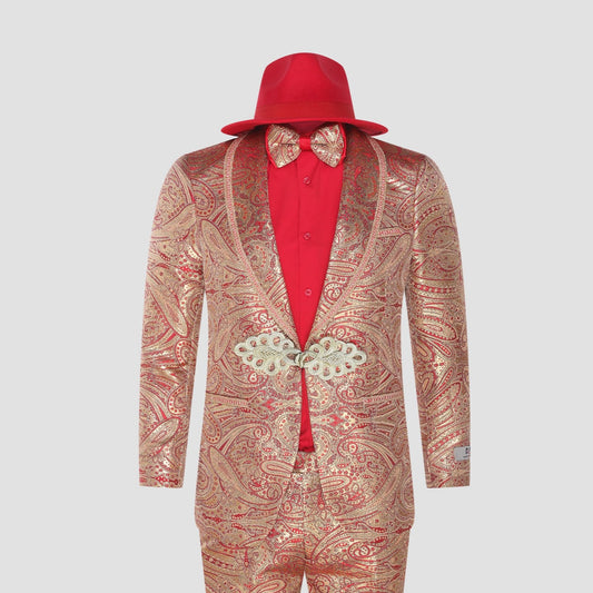 Red & Gold Fashion Suit