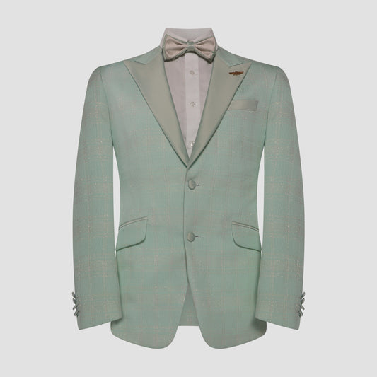 Mint Green Checkered Tuxedo