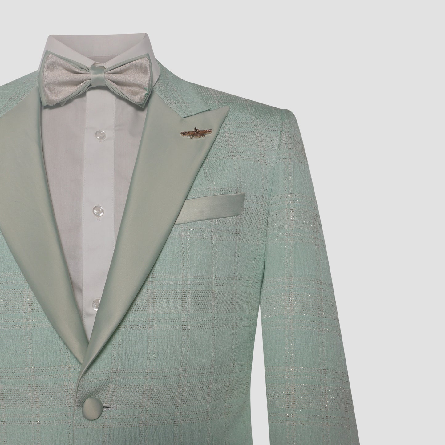 Mint Green Checkered Tuxedo